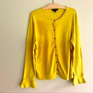 Ann Taylor Citron Yellow Cardigan